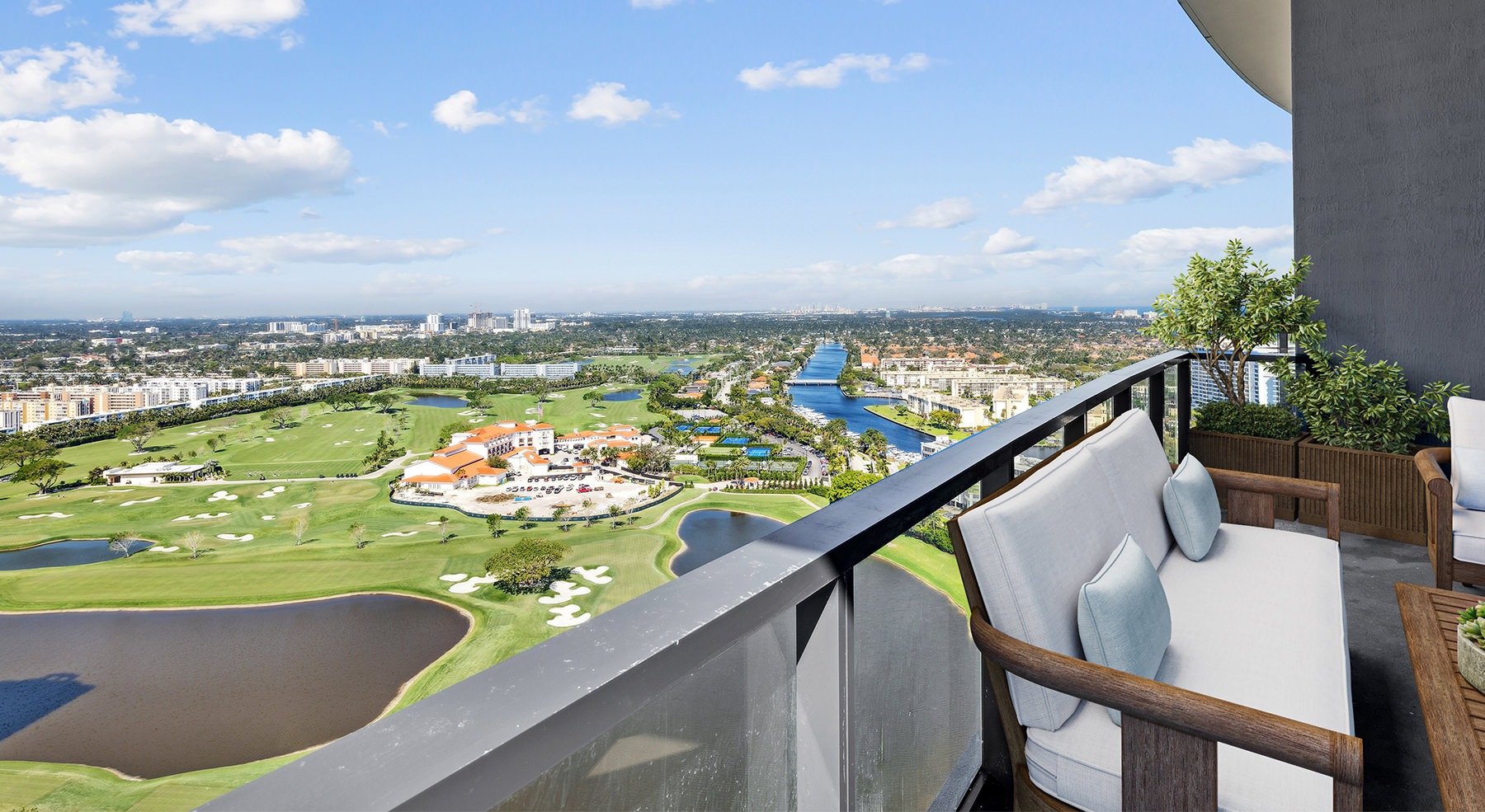 balcony with chairs